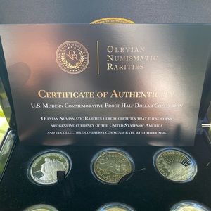 US Modern Commemorative Proof - Half Dollar Collection - ONR w/ Black Case